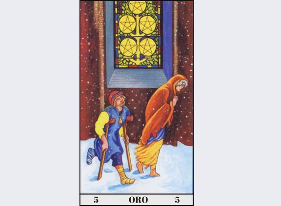 5 de Oros Tarot