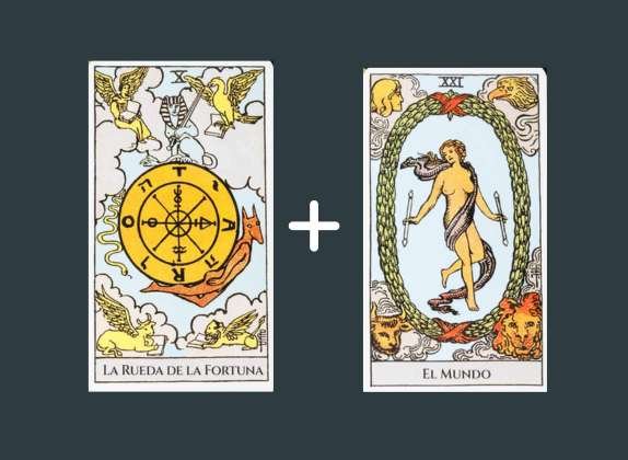 Rueda y Mundo tarot