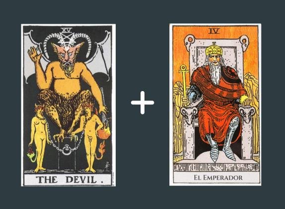 diablo y emperador tarot